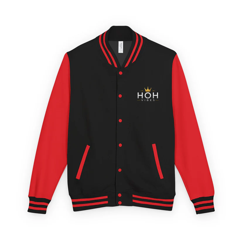 HOH_VIBES "You Raise Me Up" Premium Letterman Jacket