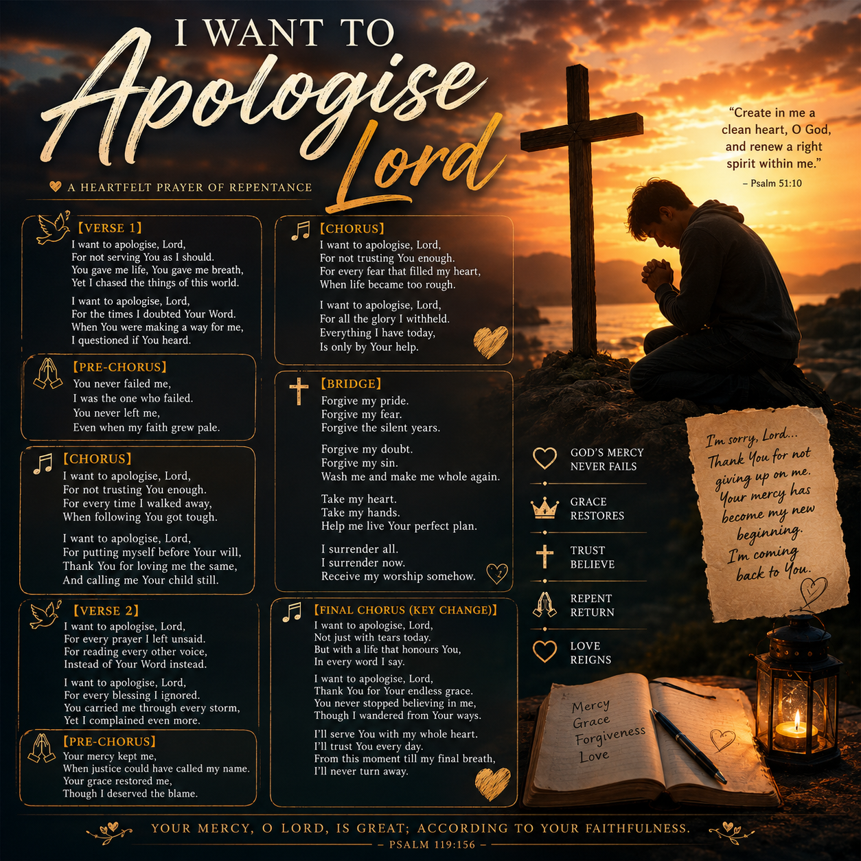 I want to Apologise Lord